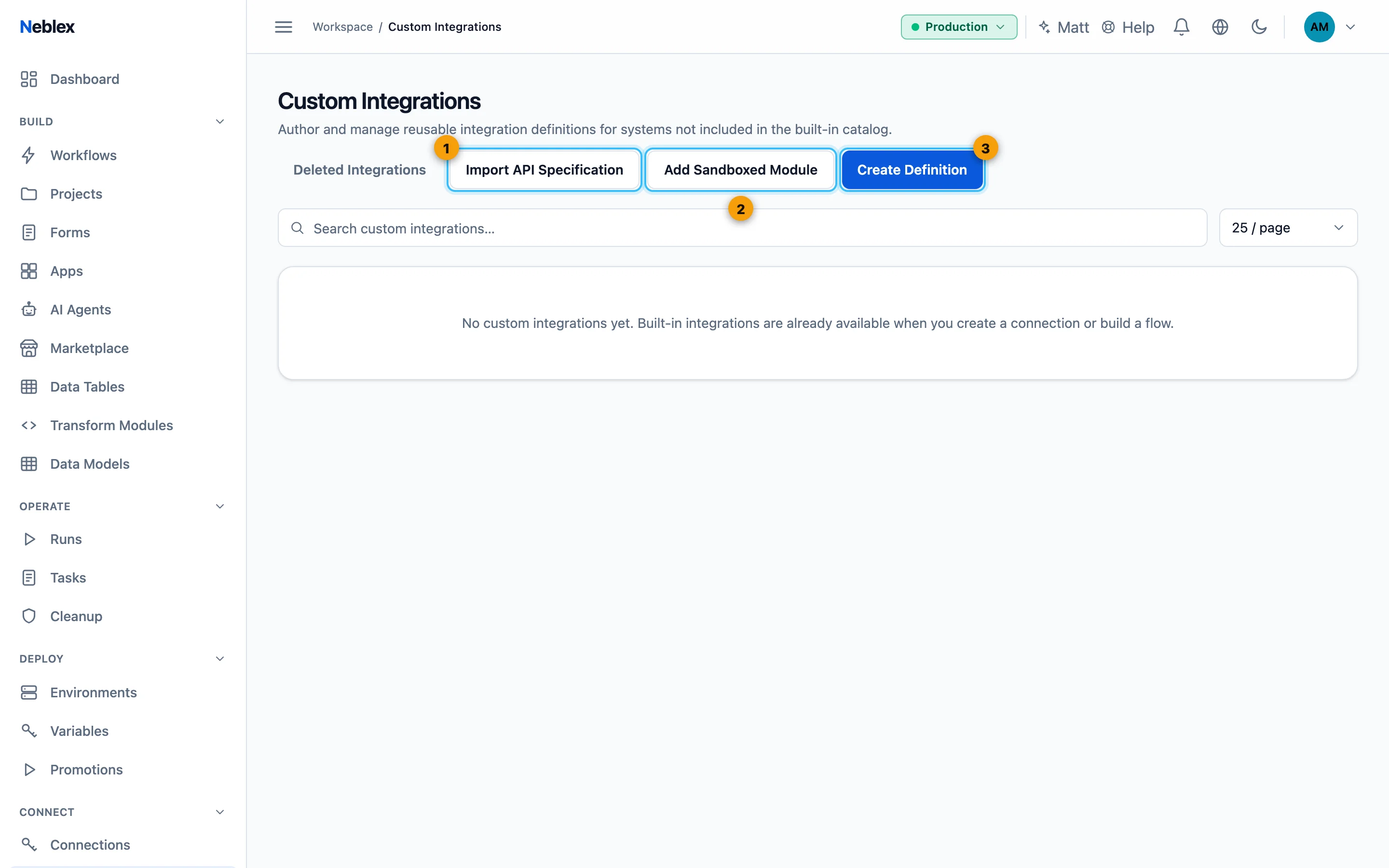 Custom Integrations.
