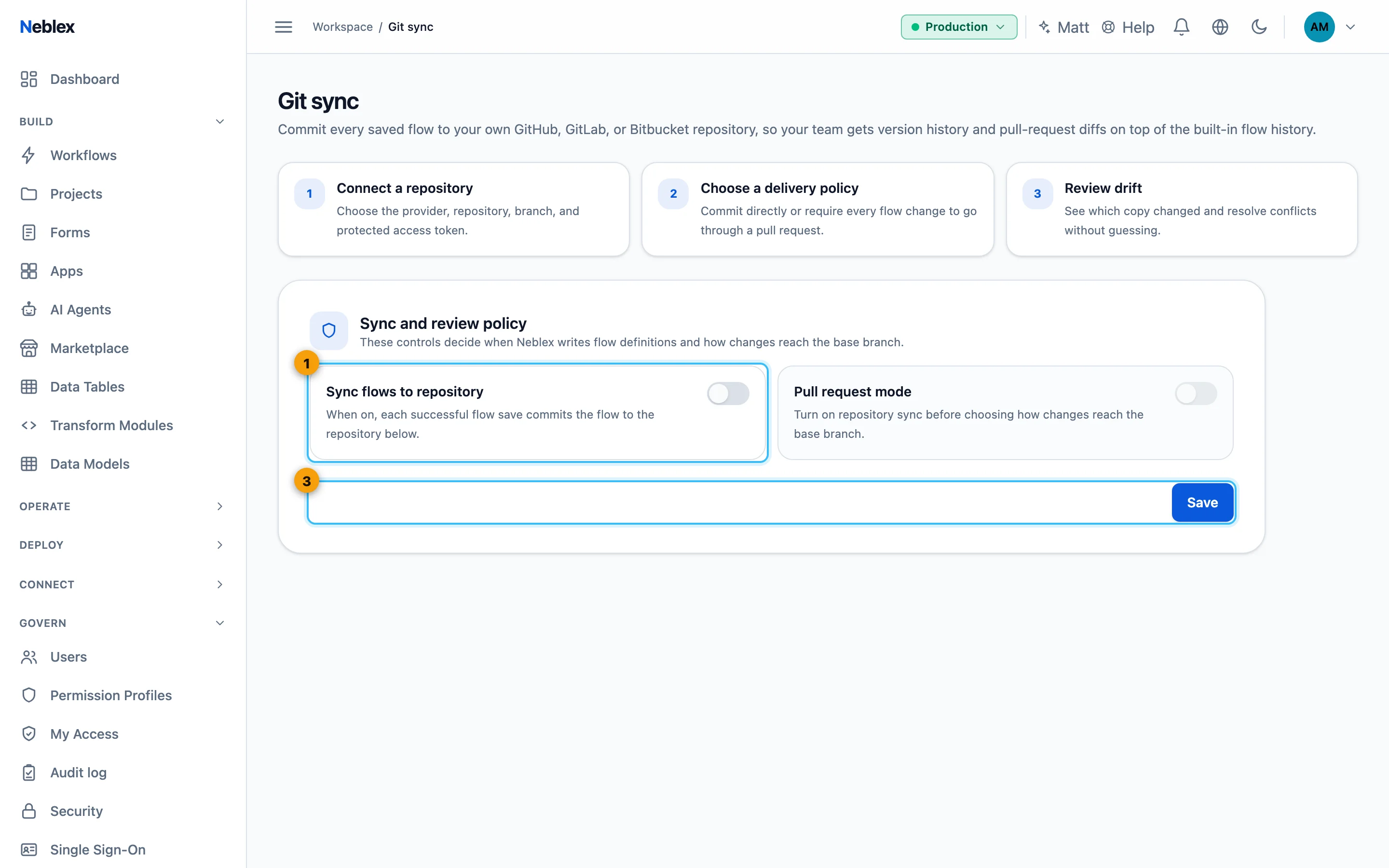 Git sync.
